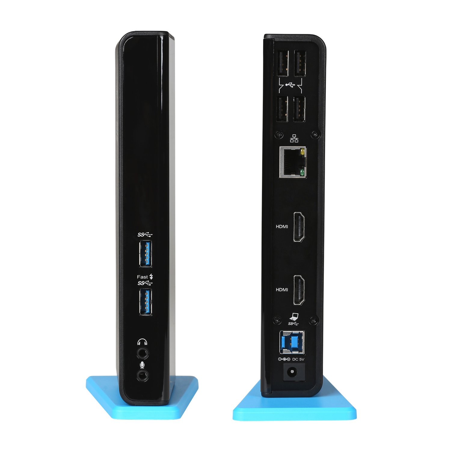 I-TEC USB 3.0/USB-C Dual HDMI Docking Station 2xHDMI 1xGLAN 2xUSB 3.0 4xUSB 2.0 1xAudio 1xMic – Image 2