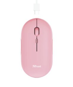 TRUST Souris sans fil PUCK Ultra-plate rechargeable - Rose – Image 3