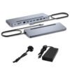 I-TEC USB-C Metal Ergonomic 4K 3x Display Docking Station with PD 100 W + i-tec Universal Charger 100W bundle