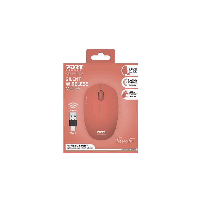 PORT DESIGNS Mouse Collection Wireless Terracota – Image 3