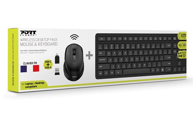 PORT DESIGNS Pack Keyboard + Mouse Medium Wireless
