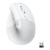 LOGITECH Lift for Business Vertical mouse ergonomic 6 buttons wireless Bluetooth 2.4 GHz Bolt USB receiver off-white