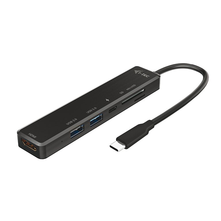 I-TEC USB-C Travel Easy Dock HDMI4K USB-C USB3.0 USB2.0 SD+microSD Card reader Power Delivery 60W 20cm USB-C Cable Sans Alimentation
