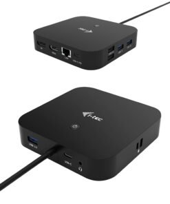I-TEC USB-C Dual Display MST DS 1xDP 1xHDMI 1xGLAN 3xUSB 3.0 2x USB 2.0 1xUSB-C-Datei 1xAudio/Mic Jack 1x100W USB-C PD