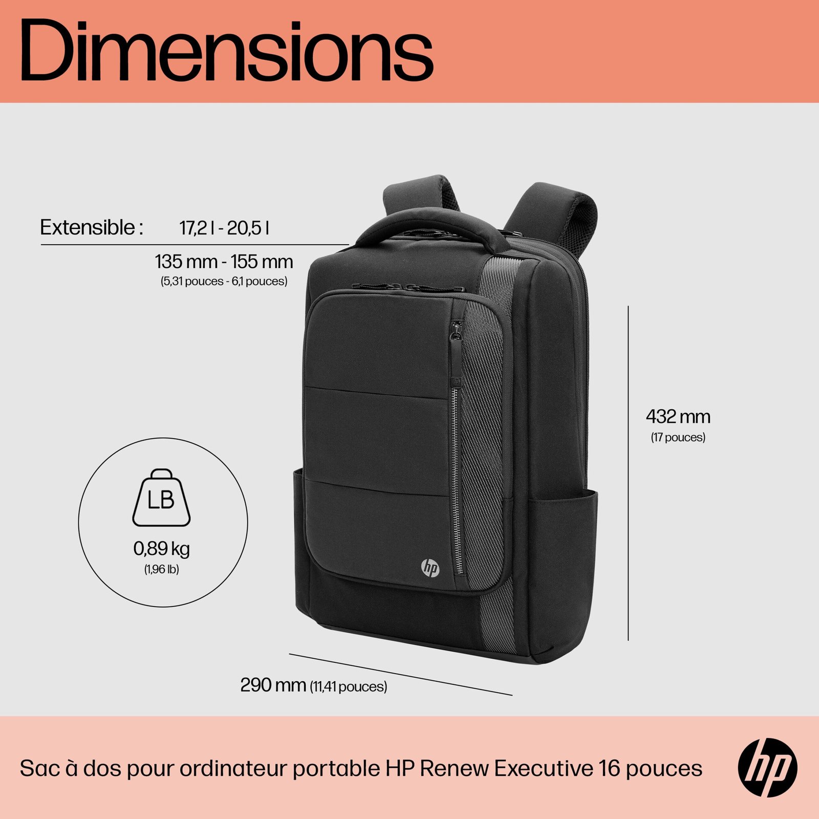 HP INC. HP Renew Executive 16p Laptop Backpack Smartbuy