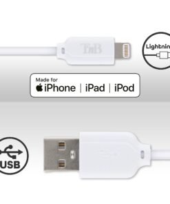Alternative view of T'NB TNB Lightning/USB Cable 1m White