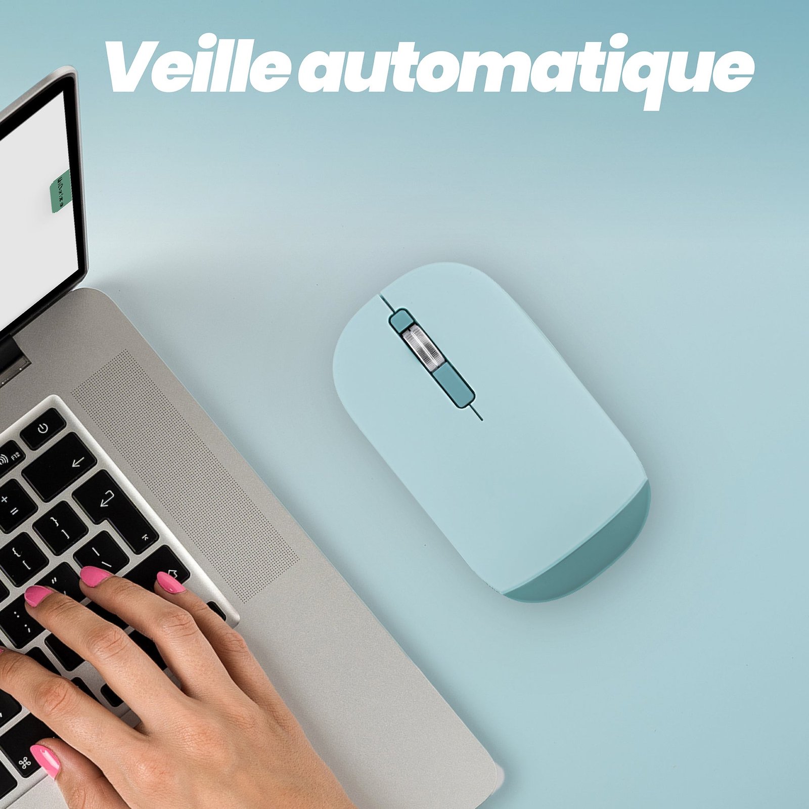 T'NB TNB COLOR - Souris sans fil double mode de connexion - bleu – Image 5