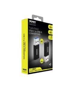 Alternative view of PORT DESIGNS Converter USB Type C to USB A Twin Pack Retail