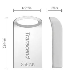TRANSCEND 256Go USB 3.1 Pen Drive Silver – Image 3