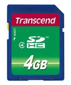 TRANSCEND 4Go Carte SD Class10 pour appareil photo numérique