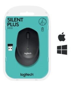 Alternative view of LOGITECH M330 SILENT PLUS Mouse 3 buttons wireless 2.4 GHz USB wireless receiver black