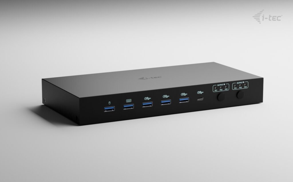 I-TEC USB-C KVM Docking station for 3 Hosts 2xHDMI 1xGLAN 1xUSB-C Gen2 3x USB-A Gen2 2x USB-A 1.1 1xAudio 1xMic PD 1x 92W/2x 65W – Image 3