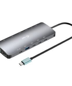I-TEC USB-C Metal Nano Dock 2x HDMI 1x USB-C Video 1x GLAN 1x Audio/Mic 1xSD/microSD 1x USB 3.2 3x USB-C 3.2 Gen2 2x USB 2.0 PD140W