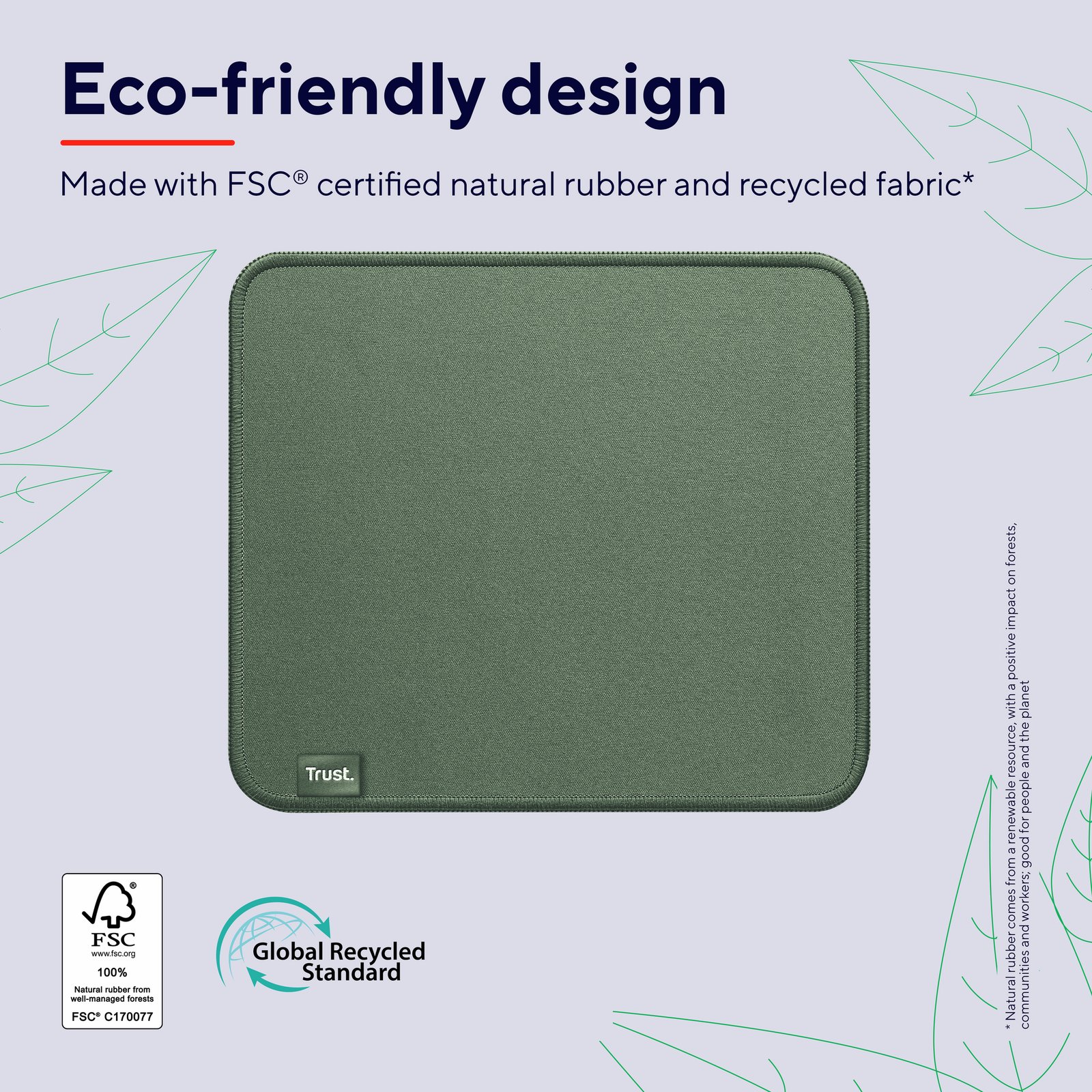 TRUST Tapis de souris BOYE ECO - Green – Image 3