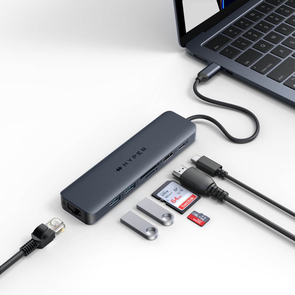 TARGUS HyperDrive EcoSmart Gen.2 Universal USB-C 7-in-1 Hub w 100 W PD Power Pass-thru – Image 2