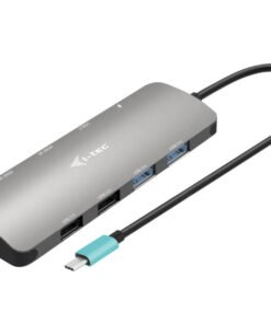 I-TEC USB-C Metal Nano Dock 2x HDMI 1x GLAN 2x USB 3.2 2x USB2.0 1x USB-C 3.2 Gen.1 Data 1x USB-C 100W PD Sans Alimentation