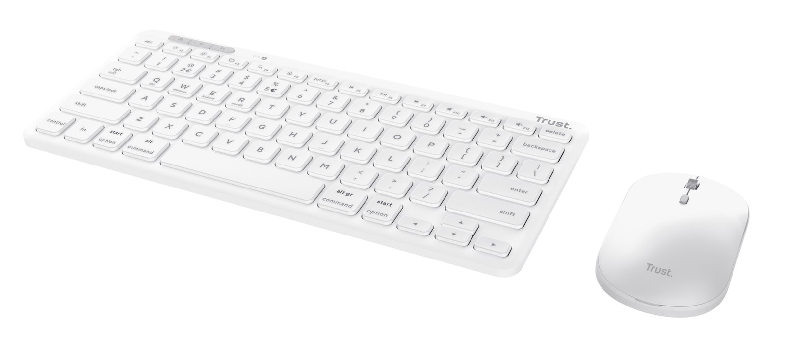 TRUST Pack clavier & souris sans fil LYRA Bluetooth - blanc (FR) – Image 2