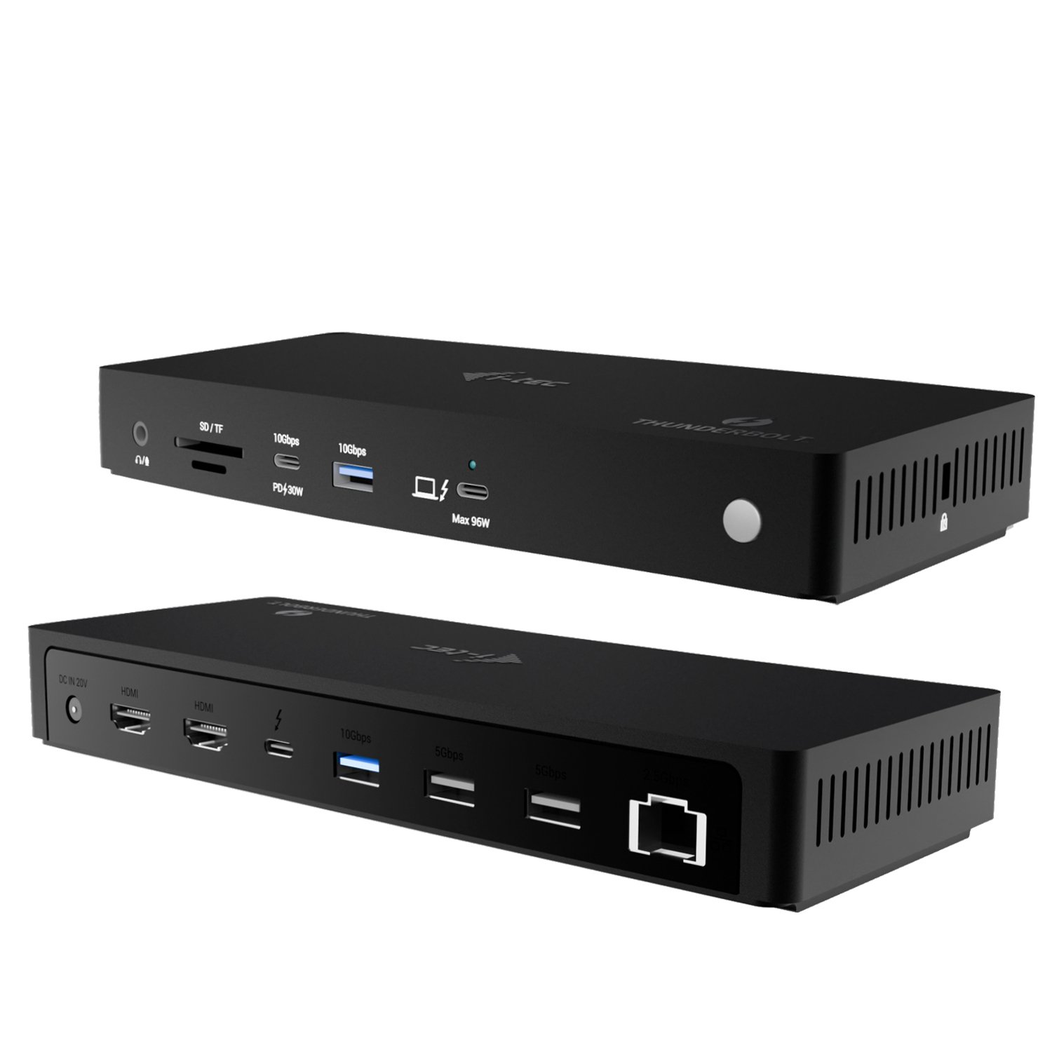 I-TEC Thunderbolt4 3xDisplay DS 2xHDMI 1xTB3 1x2.5GLAN 1xUSB-C Gen2 2xUSB-A Gen2 2xUSB-A Gen1 SD+TF Cardreader 1x Audio/Mic PD 96W
