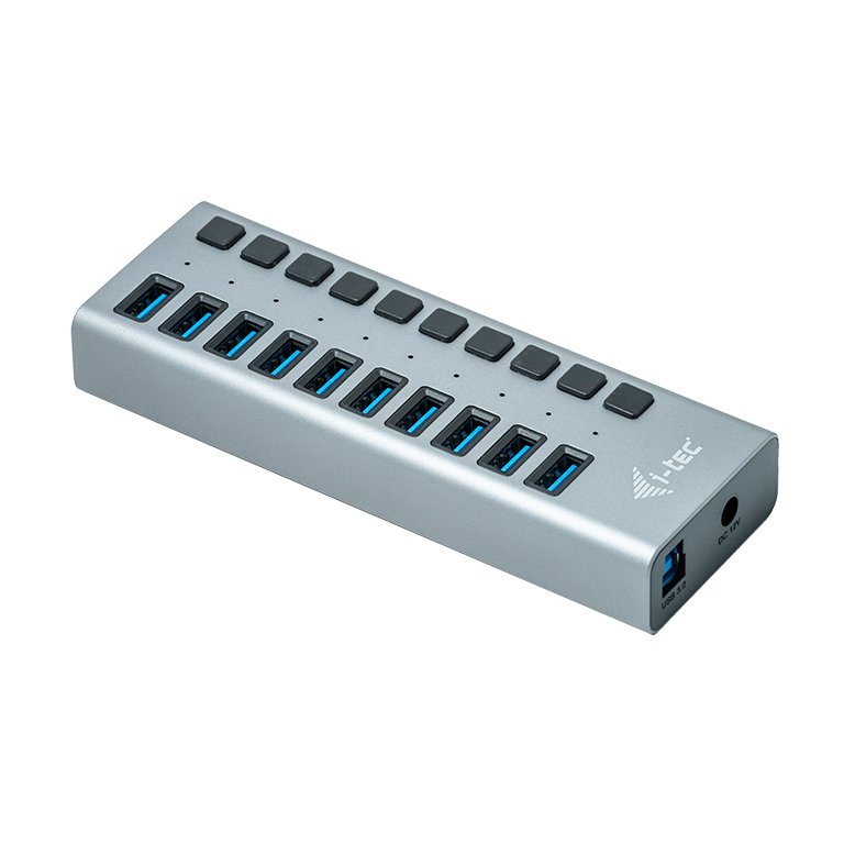 I-TEC USB 3.0 Charging HUB 10port port with external power adapter 48W 10x USB charging port for Tablets Notebooks Ultrabooks PC – Image 3