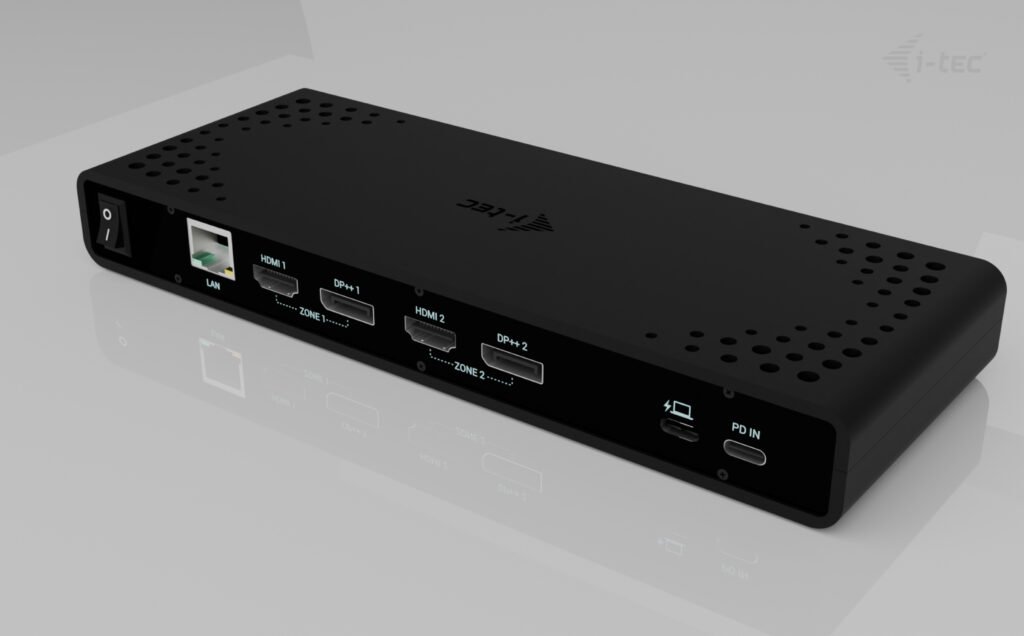 I-TEC Universal Dual 4K Display Docking Station PD 85W + USB-C Charger 100W – Image 2