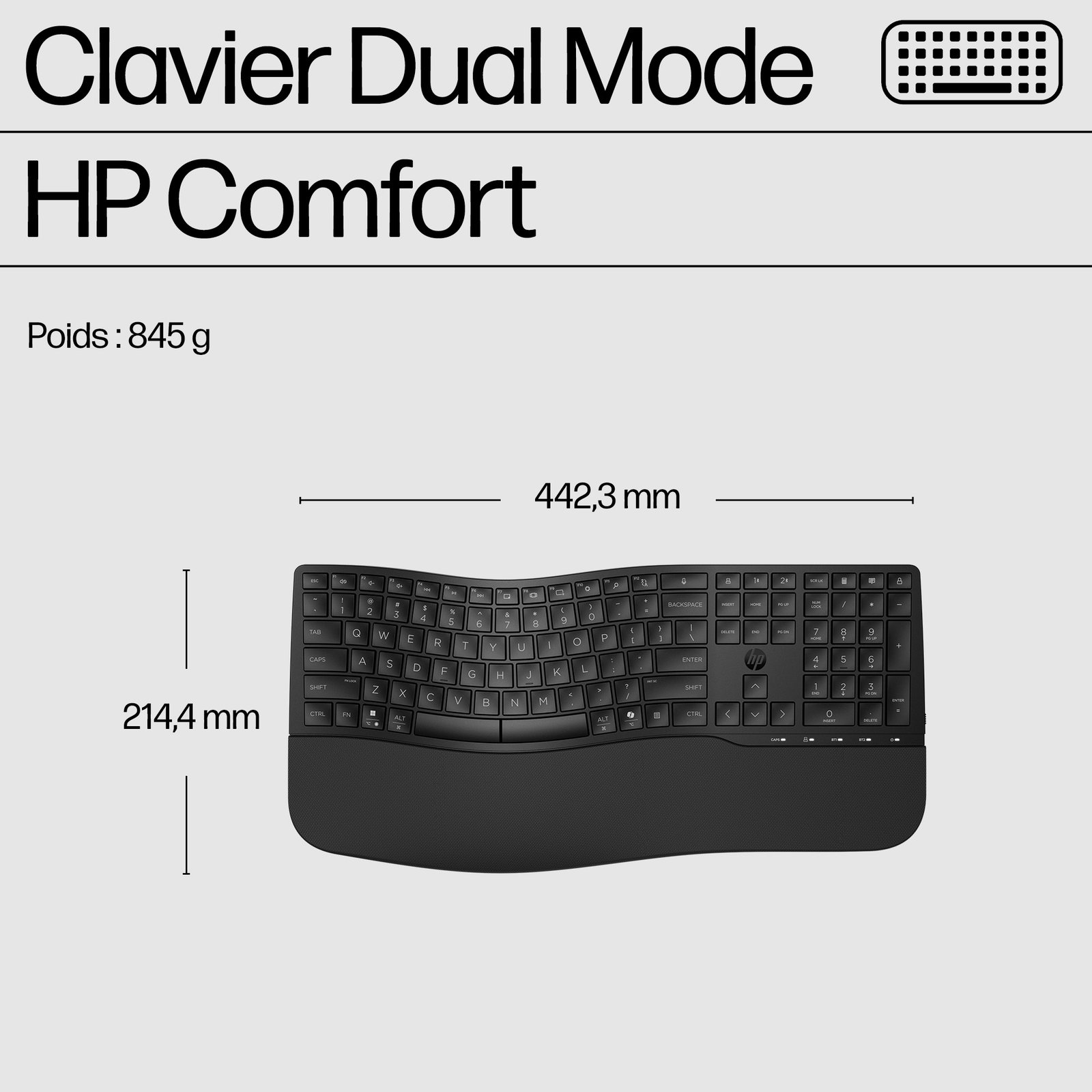 HP INC. HP 685 Comfort Dual-Mode Keyboard and Mouse Combo (FR) – Image 2