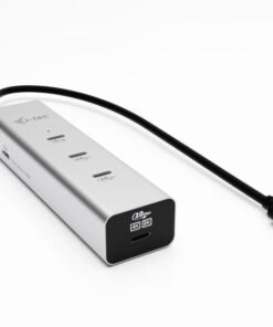Alternative view of I-TEC USB-C Charging Metal HUB 5port with USB-C video 8K 1xUSB-C video/Data 1xUSB-C PD/Data 1xUSB-C 3.2 Gen1 2xUSB-C 3.2 Gen2 PD85W
