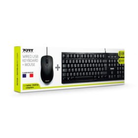 PORT DESIGNS pack keyboard + mouse BUDGET - WIRED - FR
