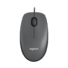 LOGITECH M100 Mouse full size right and left-handed optical 3 buttons wired USB black