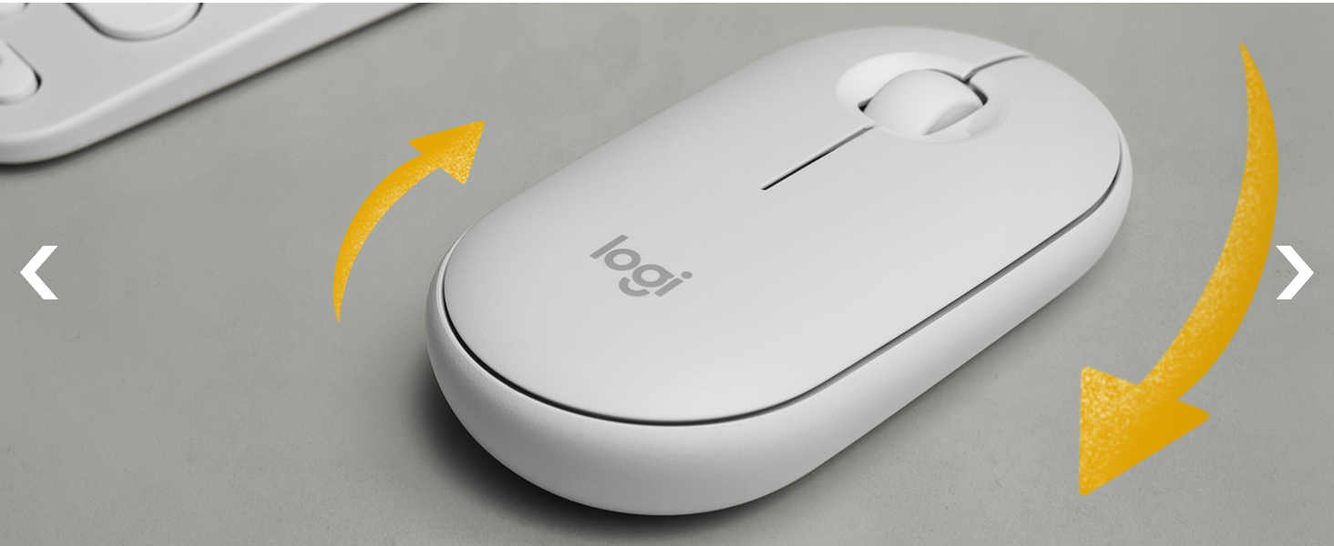 LOGITECH Pebble Mouse 2 M350s Mouse optical 3 buttons wireless Bluetooth 5.2 LE tonal white – Image 3