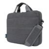 URBAN FACTORY Toploading bag made of recycled Nylon r-PET Reinforced notebook compartment Flat front pocket with zip Back patch