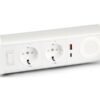 URBAN FACTORY Powee Desk Triple Eu Power Socket With 1 USB-A and 1 USB-C 3A - Silver/White